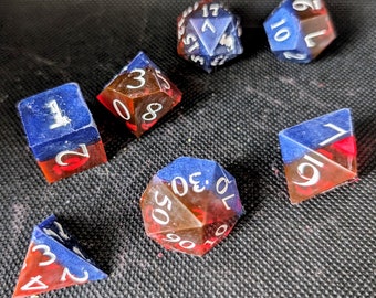 Resin Americana Red/Blue Dice