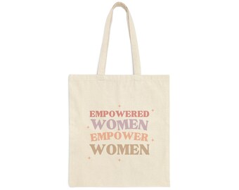 Torba płócienna z bawełny Empowered Women - prezent dla programisty - prezent dla programisty - gadżety dla inżyniera oprogramowania - kobiety w technologii