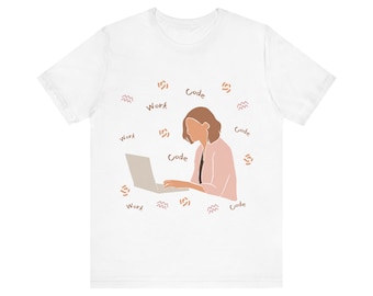 Coder Girl Unisex Jersey Short Sleeve Tee - Programmer Gift - Geek tee - Coder Gift - Software Engineer Swag- Tech Pro Gift