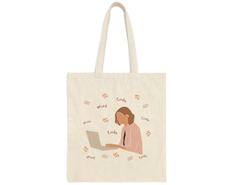 Torba z płótna bawełnianego Coding Girl - prezent dla programisty - torba dla komputerowego geek - prezent dla programisty - gadżety dla inżyniera oprogramowania