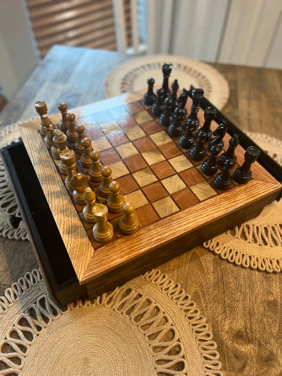 Chess Cheese Board and Knives Set