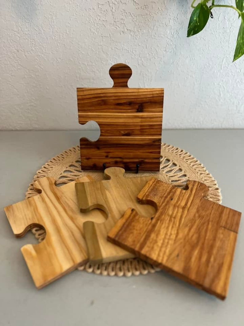 Puzzle Pieces Charcuterie Serving Boards Etsy