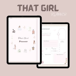 THAT GIRL Updated Digital Planner | Daily, Weekly, Monthly Goodnotes iPad Planner, Self Care Planner, ADHD Friendly Planner, Meal Planner