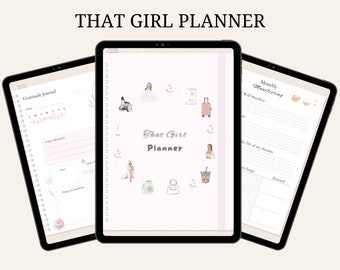 THAT GIRL Planer | Undatierter Digitaler Planer | iPad Planer | GoodNotes Planer | Selbstpflege | Tagesplaner, Wochenplaner, Monatsplaner