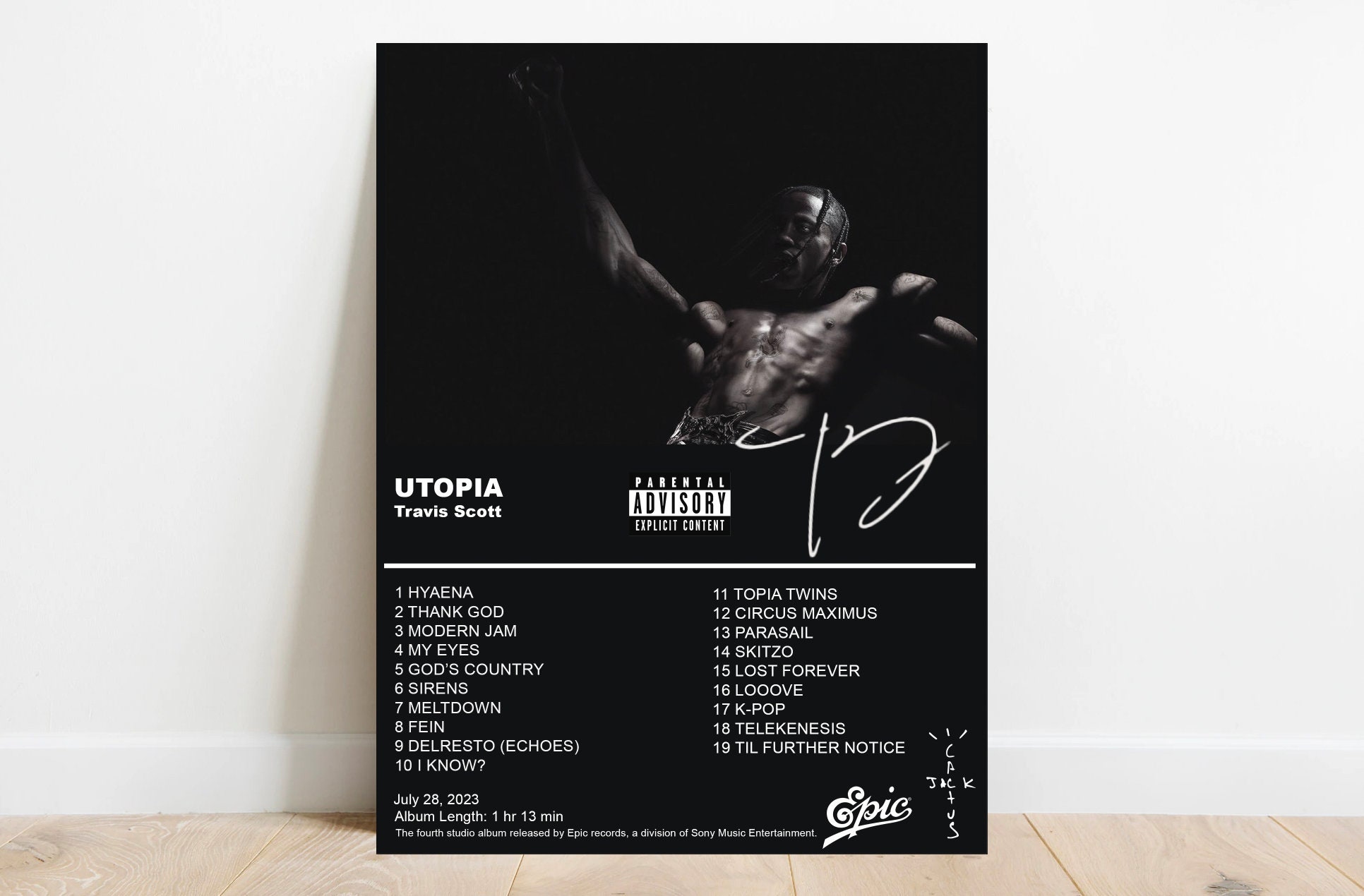 Discover Travis Utopia Musik Album Poster