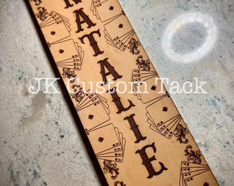 Vegas Playing Card Themed Customizable Leather Show Stick Wrap!