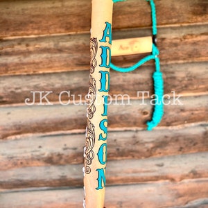 Customizable Leather Show Stick Wrap! Light Oiled - Etsy