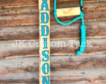 Customizable Leather Show Stick Wrap! Light Oiled
