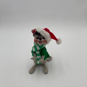 Annalee Christmas Mouse Doll Mobiltree Meredith NH 1992 6” tall No Tags (See Description)