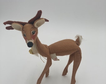 Muñeca reno Annalee Mobiltree Meredith NH 1986 8&quot; de alto Sin etiquetas