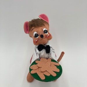 Annalee Chef Mouse Doll w/ Gingerbread Cookies Mobiltree 2014 8” tall No Tags