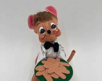 Annalee Chef Mouse Doll w/ Gingerbread Cookies Mobiltree 2014 8” tall No Tags