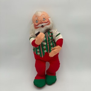 Annalee Santa Claus Doll w/ Pipe Mobiltree Meredith NH 1967 16” tall No Tags