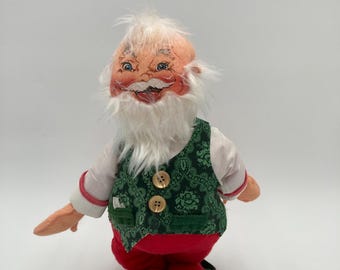 Annalee Santa Doll Mobiltree Meredith NH 1991 12" di altezza Nessuna etichetta (vedi descrizione)