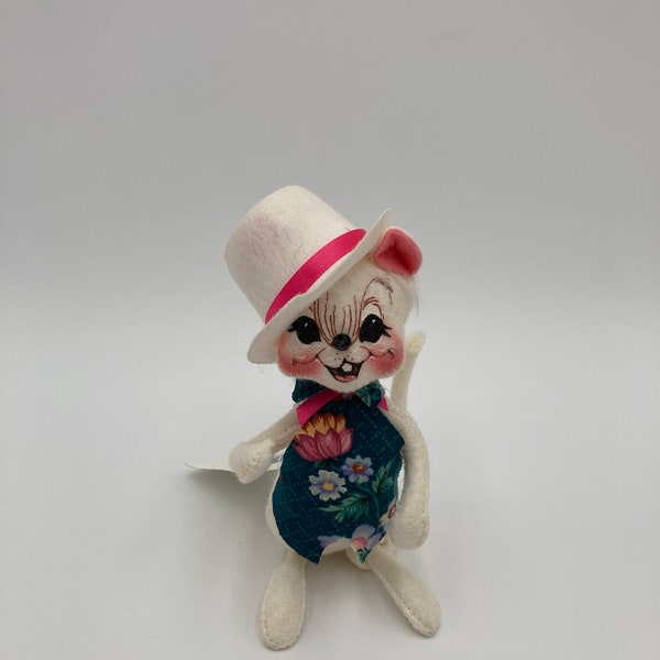 Annalee Sunday Best Boy Mouse Doll Spring Mouse Doll Mobiltree Meredith NH 7” tall w/ Tag