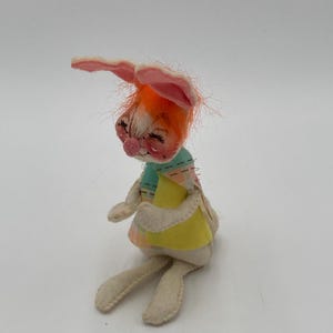 Annalee Spring Easter Bunny Rabbit Doll Mobiltree Meredith NH 1971 6” tall No Tags