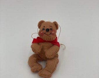 Annalee Bear Ornament Doll Mobiltree Meredith NH 1988 2” tall No Tags