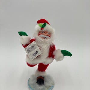 Annalee Snowflake Skating Santa Doll Mobiltree 2012 6” tall w/ Tag
