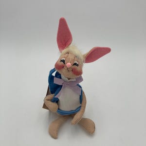 Annalee Easter Bunny Rabbit Doll w/ Blue Tuxedo Mobiltree Meredith NH 1993 6” tall No Tags