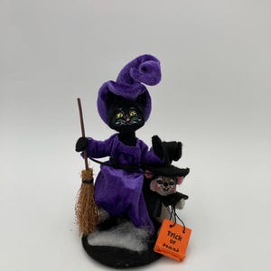 Annalee Witch Cat and Mouse Doll Mobiltree 2018 7” tall No Tags