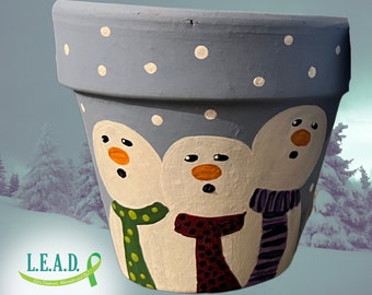 Plant with Purpose: Hand-Painted 4-Inch Terracotta Clay Pot - Support Mental Health Nonprofit -  Indoor & Outdoor Maceta Pintada a Mano S21