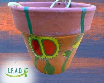 Plant with Purpose: Hand-Painted 4-Inch Terracotta Clay Pot - Support Mental Health Nonprofit -  Indoor & Outdoor - Maceta Pintada a Mano S6