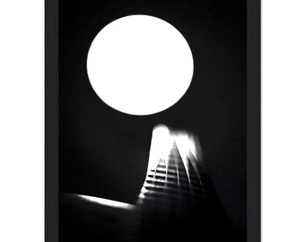 LightonZ Ladder Light Semi-Glossy Paper Wooden Framed Poster