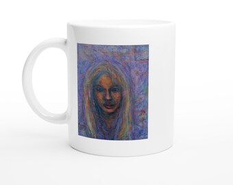 Crossword Puzzle Portrait Mug – Colorful Design with Crossword Puzzle Background