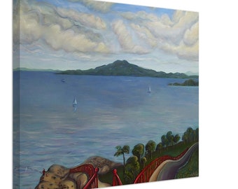Rangitoto Fishing Point of View Canvas