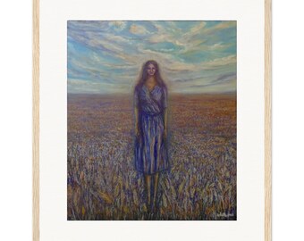 Framed Poster - Portrait of Ruth in Wheat Field, Museum-Quality Art Print