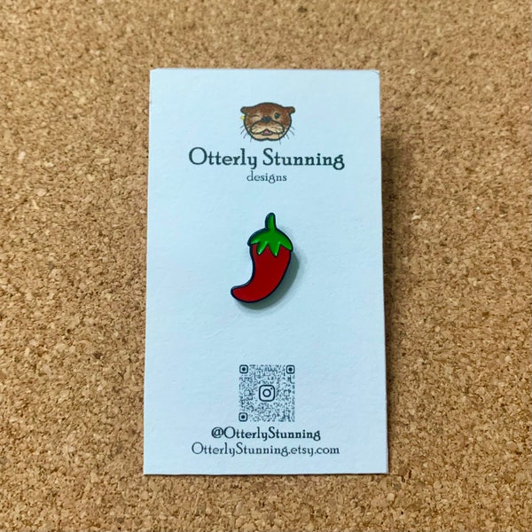 A Little Chili Pepper Board Filler Enamel Pin - 0.5in filler pin