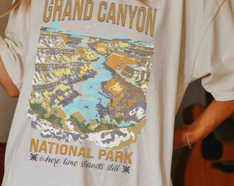Grand Canyon National Park Shirt, Vintage Comfort Colors Tee, Hiking Shirt, Adventure Graphic Tee, Arizona Travel Gift