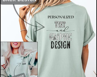 Custom Graphic T-Shirt, Personalized Comfort Colors Tee, Group Matching Shirts
