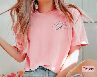 Camiseta playera Comfort Colors 30A / Camiseta vintage costera