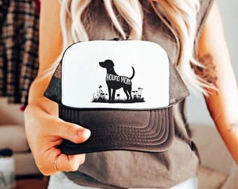 Hound Mom Trucker Hat, Dog Lover Hat, Pet Lover Cap, Pet Lover T Cap, Fur Mama Dog Cap, Dog People Tee, Cottagecore Dog T Hat, Cute Dog Gift