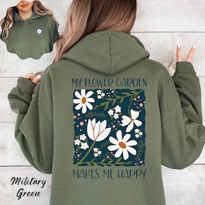 Floral Hoodie, Boho Wildflowers Sweatshirt, Flower Market Hoodie, Womens boho flower hoodie, Custom floral hoodie gift, Flower Garden Hoodie