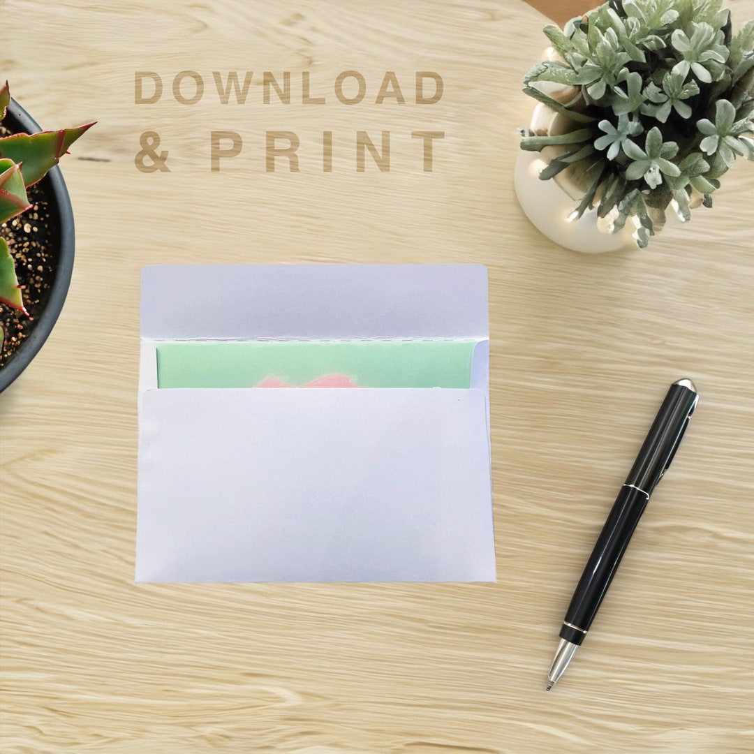 Printable A7 5x7 Envelope Template - Perfect for Personalized Greetings ...