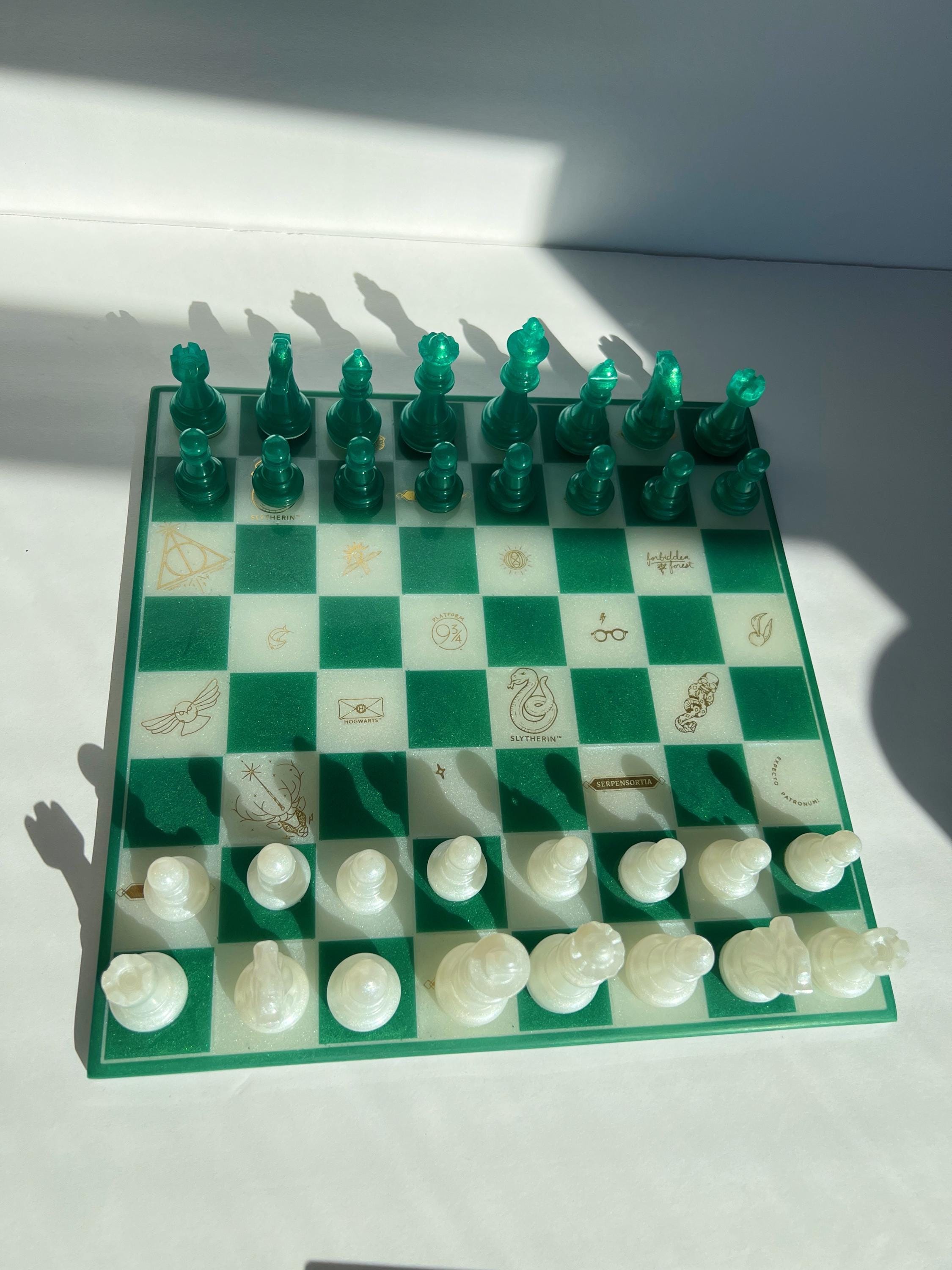 Handmade Harry Potter Theme Resin Chess Set | Custom Luxury