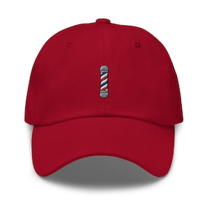 Barber Pole Hat - Vintage Barber Pole Emblem Baseball Cap