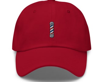 Barber Pole Hat - Vintage Barber Pole Emblem Baseball Cap