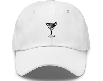 Gorra de béisbol bordada Dirty Martini para amantes de los cócteles