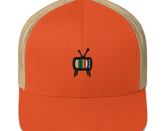 Retro TV Trucker Hat - Stylish and Nostalgic TV Logo Baseball Cap