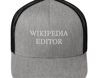 Wikipedia Editor Trucker Hat - Internet Editor Baseball Cap