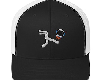 Space Helmet Trucker Hat: Space-Astronaut Helmet Kick Baseball Cap with Headless Man Logo