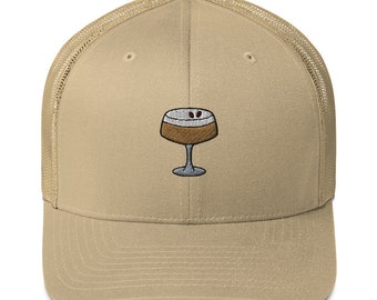 Espresso Martini Trucker Hat - Trendy Cocktail Themed Baseball Cap