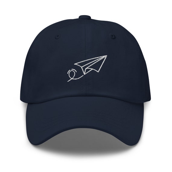 Paper plane logo hat on sale