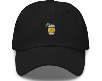 Tequila Shot Hat - Party Baseball Hat with Fun Tequila Shot and Lime Logo