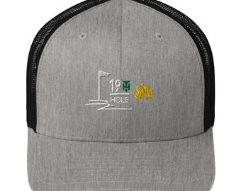 19th Hole Trucker Hat - Stylish Baseball Cap Golf, Perfect Accessory for Drinks, and Good Times with Friends