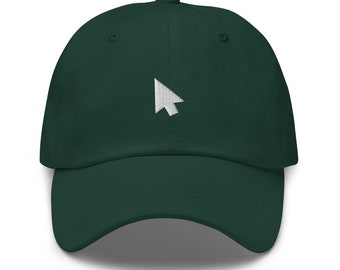 Computer Mouse Hat: Vintage-Inspired Computer Mouse Logo Baseball Cap