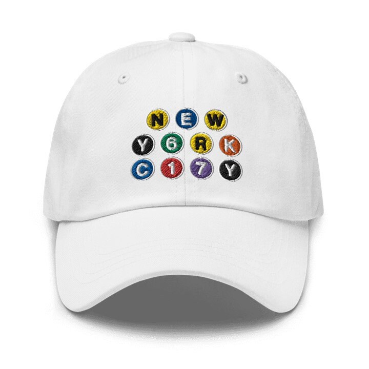 NYC Subway Hat: Authentic Baseball Cap With 'new York City NYC Subway Hat: Authentic Baseball Cap With 'new York City